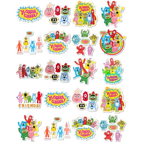 Stickers 20 Pcs Per Pack Yo Aesthetic Gabba Vinyl Gabba Waterproof Colorful Laptop Bumper Car Bike Water Bottle Luggage Guitar Skateboard