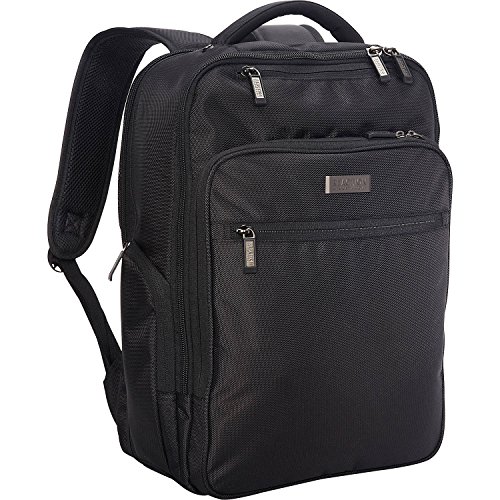 Kenneth Cole Reaction Brooklyn Commuter Slim 16' Laptop Computer Travel Work High School Bookbag, Black Polyester, Polyester Backpack