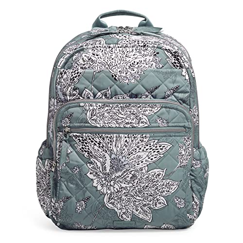 Vera Bradley Women's Performance Twill XL Campus Backpack, Tiger Lily Blue Oar, One Size
