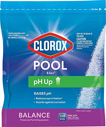 Clorox Pool&Spa Swimming Pool pH Up, Raises pH, Protects Against Eye and Skin Irritation, 4LB (Pack of 1)
