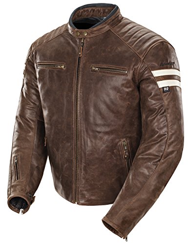 Joe Rocket - 1326-2303 Classic '92 Men's Leather Motorcycle Jacket (Brown/Cream, Medium)