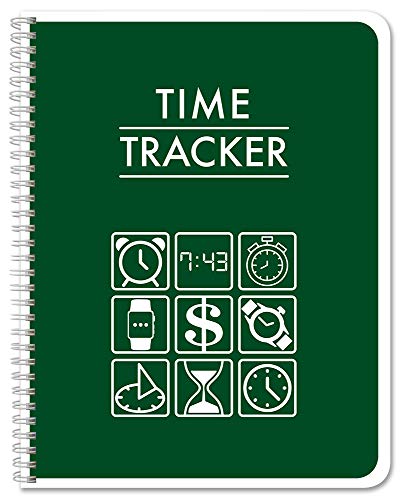 BookFactory Time Tracker Notebook/Work Hours Log Book/Business Time Tracking Log Book/Time Management LogBook 100 Pages 8.5' x 11' Wire-O (BUS-100-7CW-PP-(Time-Tracker)-BX)