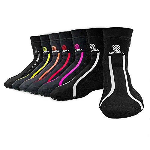 Sanabul New Item Foot Grip Socks for Men & Women | MMA, Kickboxing, Wrestling, Pilates, Yoga Anti Slip Socks, Non Slip Socks (Medium, White)