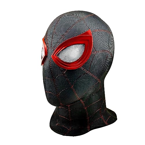 Spider Super Hero Man Homecoming Mask Far from Home Helmet Hero Costume Cosplay Miles Morales Mask (Black)