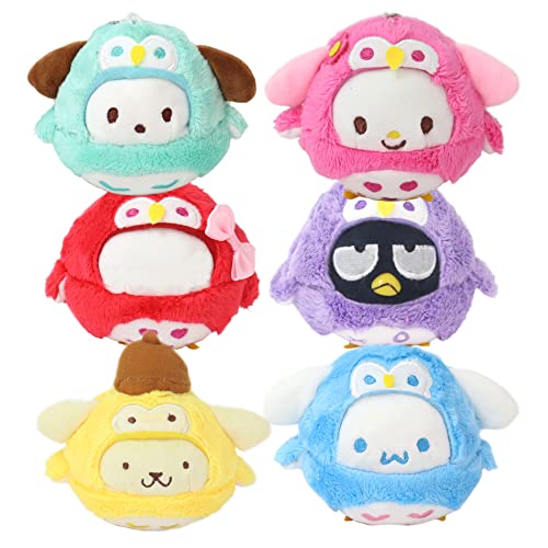 Xoerotk Cute Plush Toy, 6PCS Anime Kawaii Ku-riomni Mell-oddy S-amnro Plushies Soft 3.9in Doll for Kids