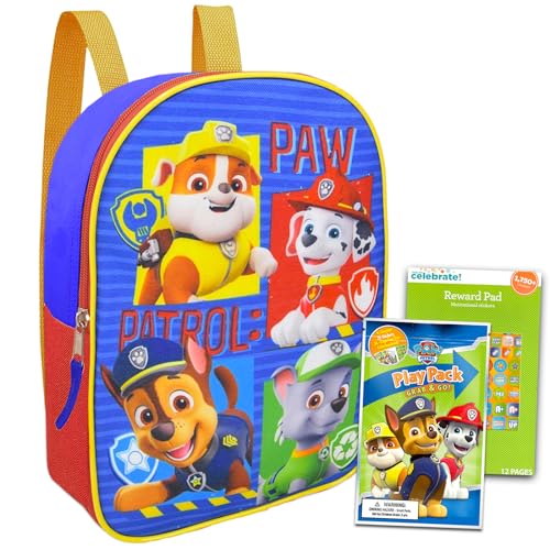 Nick Shop Patrol Mini School Backpack For Kids ~ 3 Pc Bundle With 11 inch Nick Shop Patrol School Bag, Mini Coloring Book, And StickersNick Shop Patrol School Supplies For Toddler Boys And Girls.