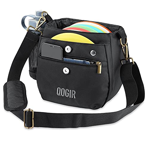 QOGIR Lightweight Disc Golf Bag: Durable Disc Golf Bag with 8+ Disc Capacity, Introductory Discs Golf Bag, Holds Water Bottle and Accessories, Great for Beginners