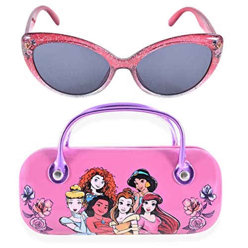 Pan Oceanic Disney Princess Girls Sunglasses with Matching Glasses Case for Kids (Princess Pink)