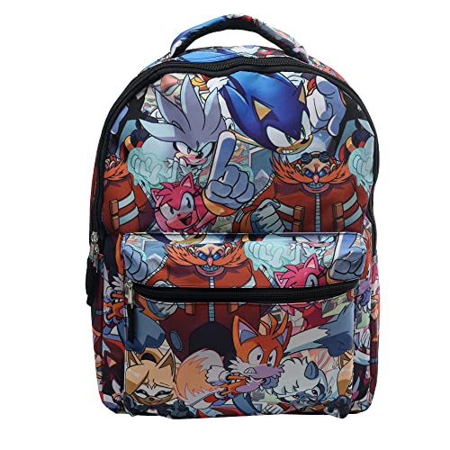 AI ACCESSORY INNOVATIONS Sonic The Hedgehog Backpack: Engaging School Bag with Sonic Characters for Kids & Adults - Durable & Comfortable Everyday Gear