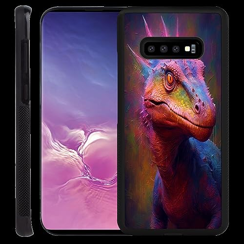 Elgzigok Black TPU Case Fits Samsung Galaxy S10 with Dinosaur-aa74 Pattern Design Black Soft TPU Slim Fit Anti Scratched Protection Cover Case for Samsung Galaxy S10