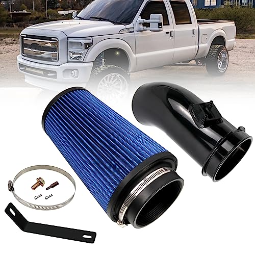RULLINE 4' Air Intake System Air Intake Pipe with Oiled Filter Compatible with Ford F250 F350 F450 6.7L Powerstroke Diesel 2011-2016