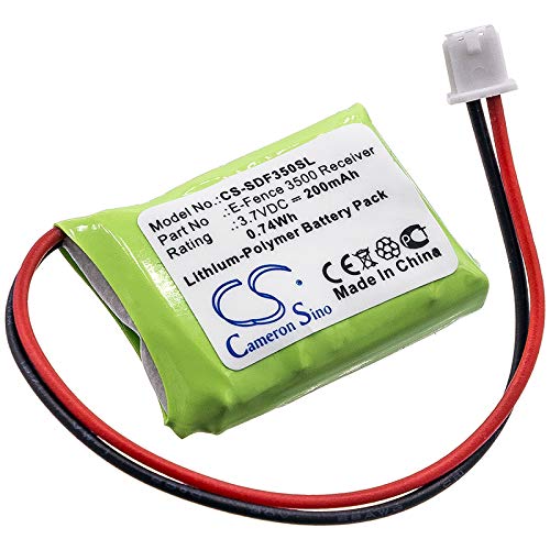 Cameron Sino New 200mAh Battery for E-Fence 3500 Receiver, YS-300 Bark Collar