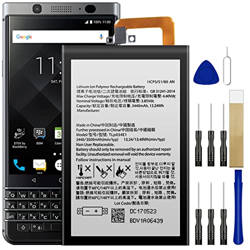 Replacement Battery BAT-63108-003 for BlackBerry KeyOne DK70 DTEK70 BBB100-1 BBB100-2 BBB100-3 BBB100-5 BB100-7 with Repair Tool Kits