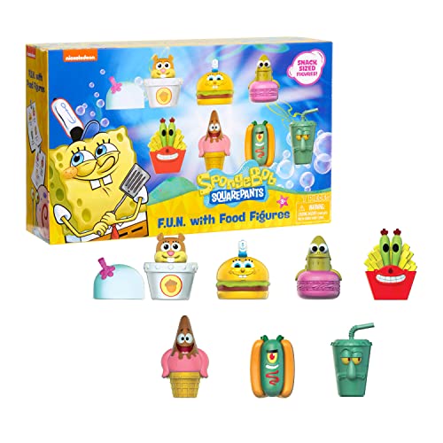 SpongeBob SquarePants Fun with Food Figure Set, Kids Toys for Ages 3 Up, Amazon Exclusive
