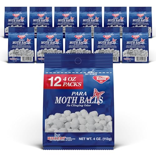 Enoz para Moth Balls, Kills Clothes Moths and Carpet Beetles, No Clinging Odor, Use for Storage, 4 oz