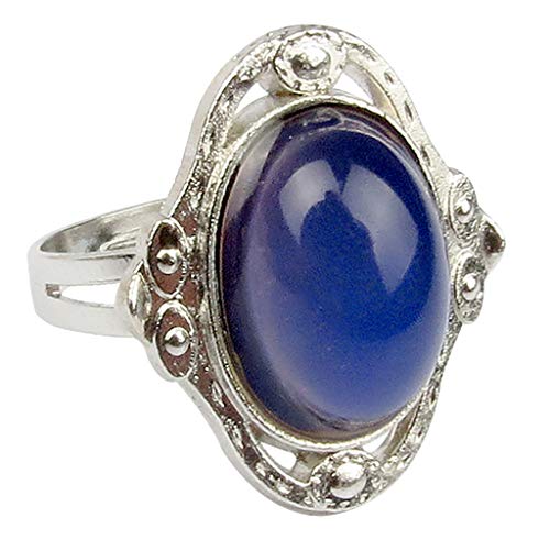 Lowpricenice Gypsy Boho Adjustable Oval Color Change Mood Ring Emotion Feeling Changeable Ring