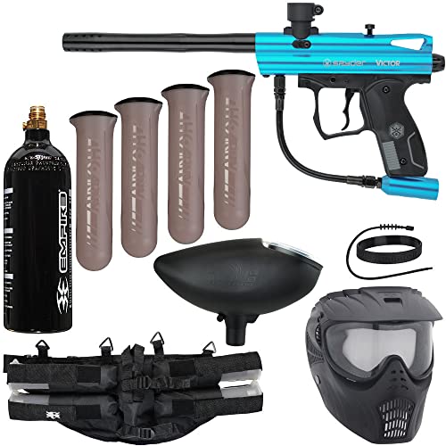 Action Village Kingman Spyder Epic Paintball Gun Package Kit (Victor) (Gloss Teal)