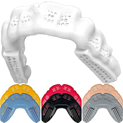 Bulletproof: World’s Thinnest Most Breathable Mouth Guard is 3X Stronger! Braces Football MMA Rugby Hockey Basketball Boxing BJJ Lacrosse Sports Mouthguard Grinding Teeth Men Women Adult Youth Kids
