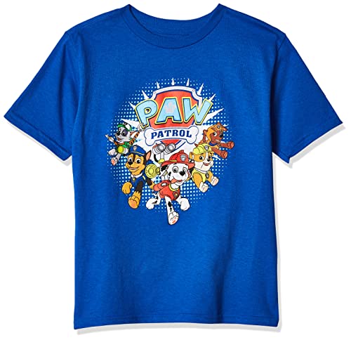 Paw Patrol Boys Group Short Sleeve T-Shirt Maternity Blouse, Royal, 4T US
