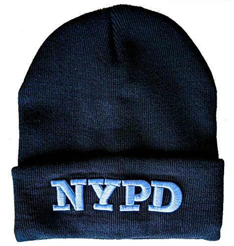 NYPD Winter Hat New York Police Department Navy & White One Size
