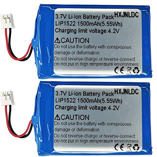 HXJNLDC 3.7V 1500mah battery for Sony PS4 controller battery replacement(CUH-ZCT1U,CUH-ZCT1E,CUH-ZCT1A,CUH-ZCT1H,2015 and earlier models),dualshock 4,Playstation 4,lip1522,gen 1,Old Version,Big plug