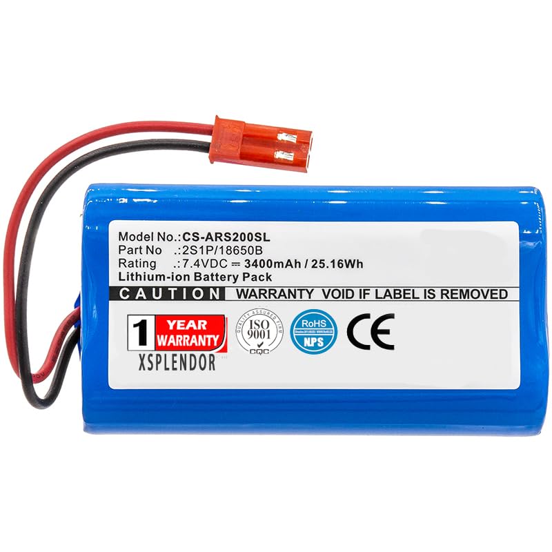 XSPLENDOR XSP Replacement Battery for Ariz/er Solo 2, Solo PN 2S1P/18650B