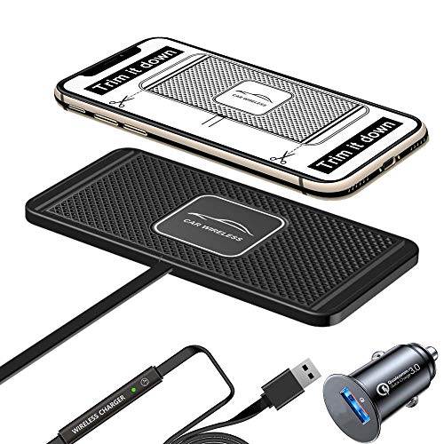 Wireless Car Charger QC 3.0 USB Adapter Kit Fast 15W 10W 7.5W Quick Charge Qi Charging Pad for iPhone 14 13 12 Mini 11 Pro Max 8 Plus X XR Xs LG G8 Samsung Note 9 Galaxy S10 S20 S21 S22 Android Phones