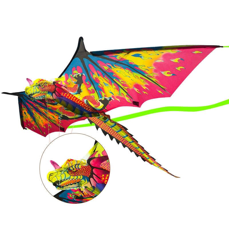 MimoPop 3D Dragon Kites for Adults and Kids, Easy to Fly, Beach Toy, Outdoor Activities, 51' x 40' Large, Sigle Line, Stress Relief, Gift Idea, Exercise with Fun