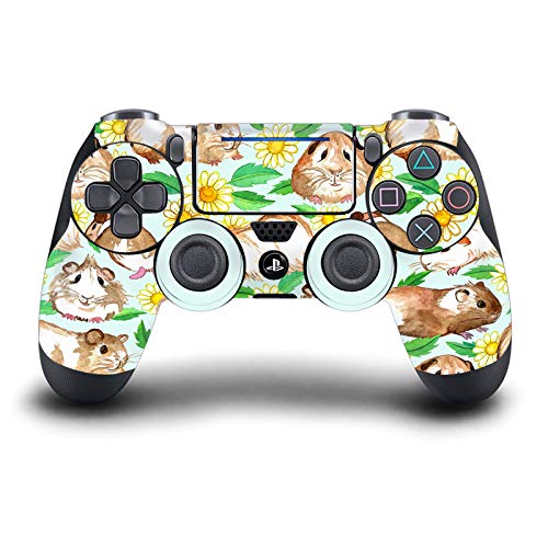 Head Case Designs Officially Licensed Micklyn Le Feuvre Guinea Pigs and Daisies in Watercolour On Mint Art Mix Vinyl Gaming Skin Decal Compatible with Sony Playstation 4 PS4 DualShock 4 Controller