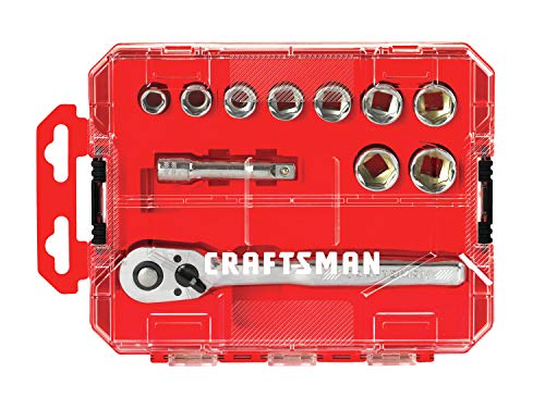CRAFTSMAN Socket Set with RATCHET, Metric, 3/8' Drive, 11Piece Set (CMMT12027)