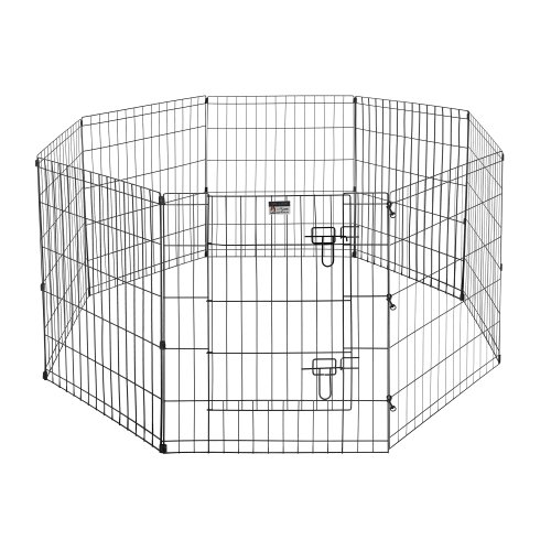 Pet Trex 24' Exercise Playpen for Dogs Eight 24' x 30' High Panels with Gate