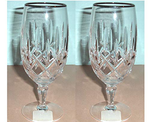 Gorham Crystal Lady Anne Platinum Iced Beverage Set of 2