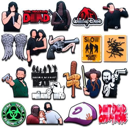 20Pcs Horror Charms for Teens Adults, TV Show Shoe Charms for Clogs Sandals Decoration