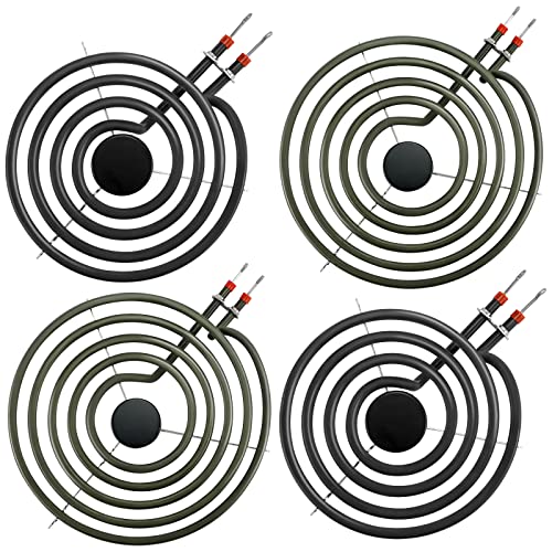 MP22YA Electric Range Burner Element Unit Set by AMI PARTS - Replacement for Ken-more May-tag Hardwick Norge Whirlpool Range Stoves (2 x MP15YA 6' & 2 x MP21YA 8')