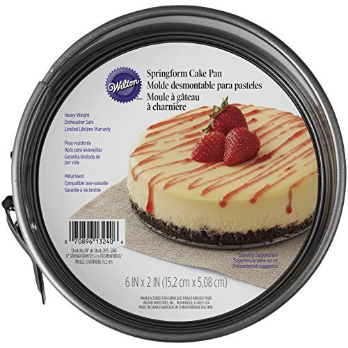 Wilton Springform Cake Pan - Perfect for Making Cheesecakes, Deep Dish Pizzas, Quiches and More with an Easy Release Springform Pan, Steel, 6 x 2.75-In.