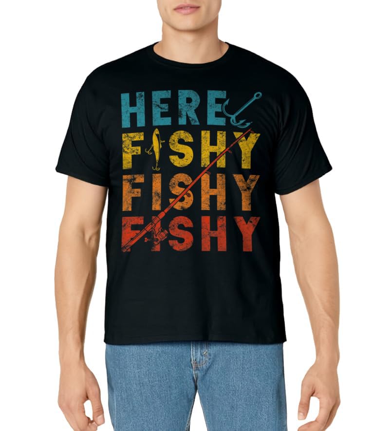 Fisher Fish Fishermen Bait Fishing Rod Boys Girls Bass T-Shirt