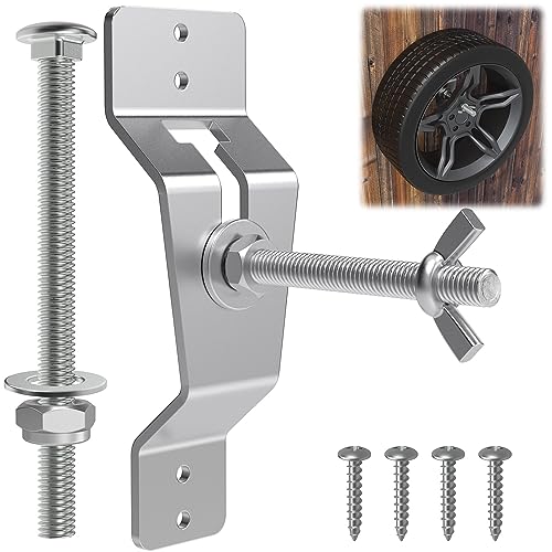 DIYIIRON Wall Mount Spare Tire Carrier for Trailer,Spare Tire Carrier Bracket for Enclosed Trailer,Universal Wheel Bracket Trailer Spare Tire Mount,Fits Most Tire