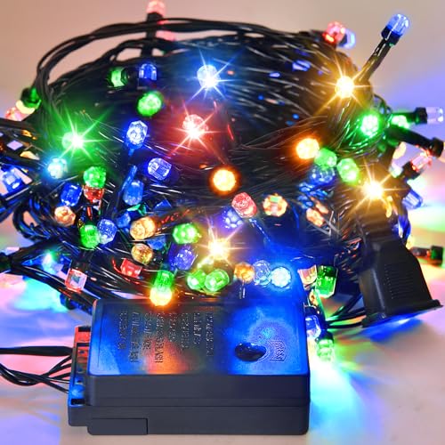 ULG Christmas Lights, 200 LED 66FT Multicolor Mini String Lights for Xmas Tree Decorations Outdoor/Indoor, Waterproof Fairy Lights with 8 Lighting Modes for Yard Patio Garden Holiday Decor