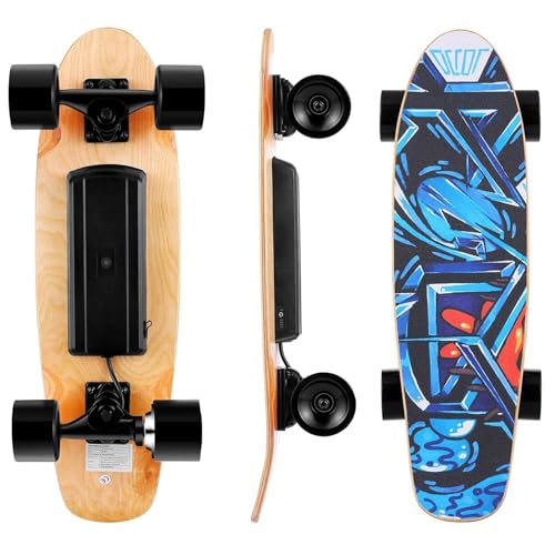 DREAMVAN Electric Skateboard with Remote, 350W Motor E-Skateboard, 20 MPH Top Speed, 3 Speed Adjustment, 10 Miles Max Range Electric Longboard for Adults Teens