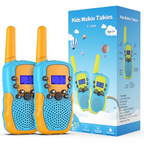 Selieve Toys for 3-12 Year Old Boys Girls, Walkie Talkies for Kids 22 Channels 2 Way Radio Toy with Backlit LCD Flashlight, 3 Miles Range for Outside, Camping, Hiking