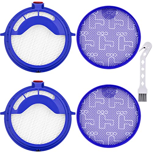 Anewise 2 Combo Pack Filter Kits for Dyson DC25 Vacuum Ball Filter Includes 2pcs 919171-02 Washable Pre-Motor Filter & 2pcs 916188-05 Post Motor HEPA Filter, Fits DC25 Models