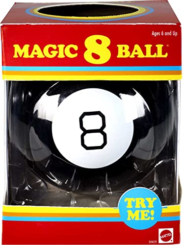Mattel Games Magic 8 Ball Toys and Games, Retro Theme Fortune Teller, Ask a Question and Turn Over For Answer (Amazon Exclusive)