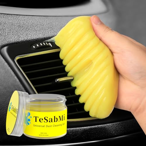 TeSabMi Car Cleaning Gel for Car Cleaning Putty Car Putty Car Interior Cleaner Car Cleaning Slime Auto Detail Tools Car Cleaning Supplies Car Accessories White Elephant Gifts Adults Stocking Stuffers