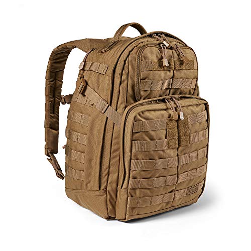 5.11 Tactical Backpack, Rush 24 2.0, Military Molle Pack, CCW with Multiple Compartments, 37 Liter, Medium, Style 56563, Kangaroo