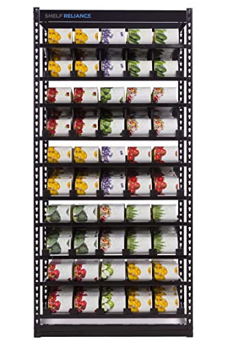 Can Rotation Organizer | Large Canned Food Organizer For Pantry | Black Large Food Rotation System | Harvest | Shelf Reliance (Can Rotation Organizer 28-32 oz (Medium))