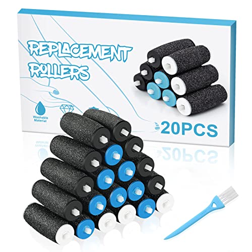 [5/10/20Pcs] Pedi Replacement Rollers ​Compatible with Amope Pedi Perfect Refills Electronic Foot File,with 8 Extra Coarse&8 Regular&4 Soft, for Foot Scrubber Callus Remover, Ped Egg Powerball