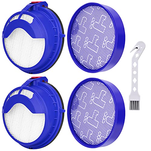 Anicell DC25 Filter Replacement for Dyson DC25 Animal Ball Vacuum, 2 Pre-Motor Filters & 2 Post Motor HEPA Filters, Part 919171-02 & 916188-06