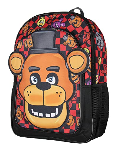 Five Nights at Freddy's 3D Freddy Fazbear Let's Eat 16' Kids School Travel Backpack