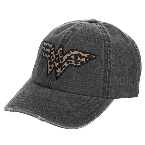 Bioworld Wonder Woman Comic Book Superhero Leopard Print Logo Dad Hat for Women Multicolored