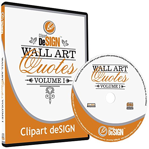 Wall Art Decal Quotes Clipart-Vinyl Cutter Plotter Images-Vector Clip Art Graphics CD